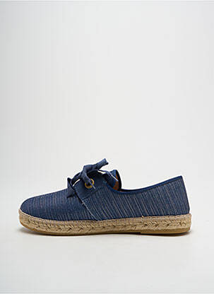 Espadrilės satino audinys plokščias kulnas iki 3 cm mėlyna LA MAISON DE L'ESPADRILLE moteris