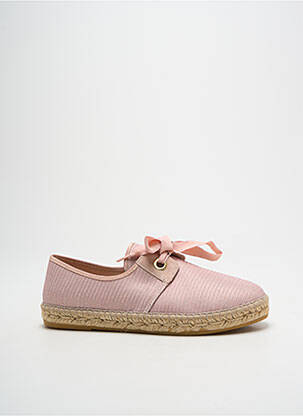 Espadrilės satino audinys plokščias kulnas iki 3 cm rožinė LA MAISON DE L'ESPADRILLE moteris