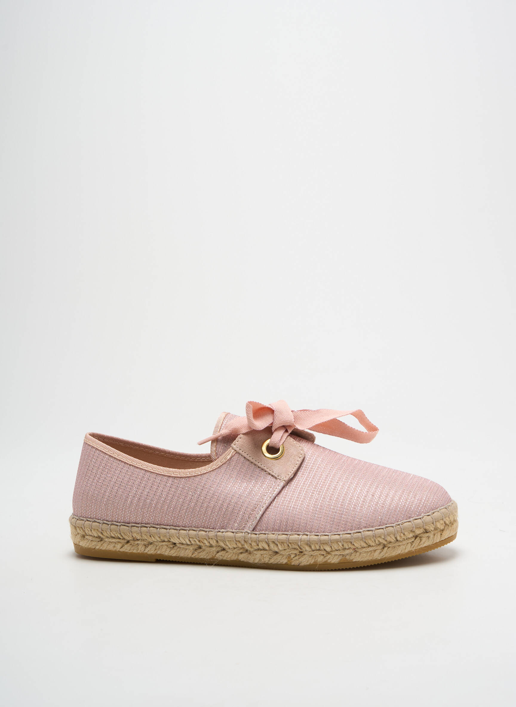 Espadrilės satino audinys plokščias kulnas iki 3 cm rožinė LA MAISON DE L'ESPADRILLE moteris
