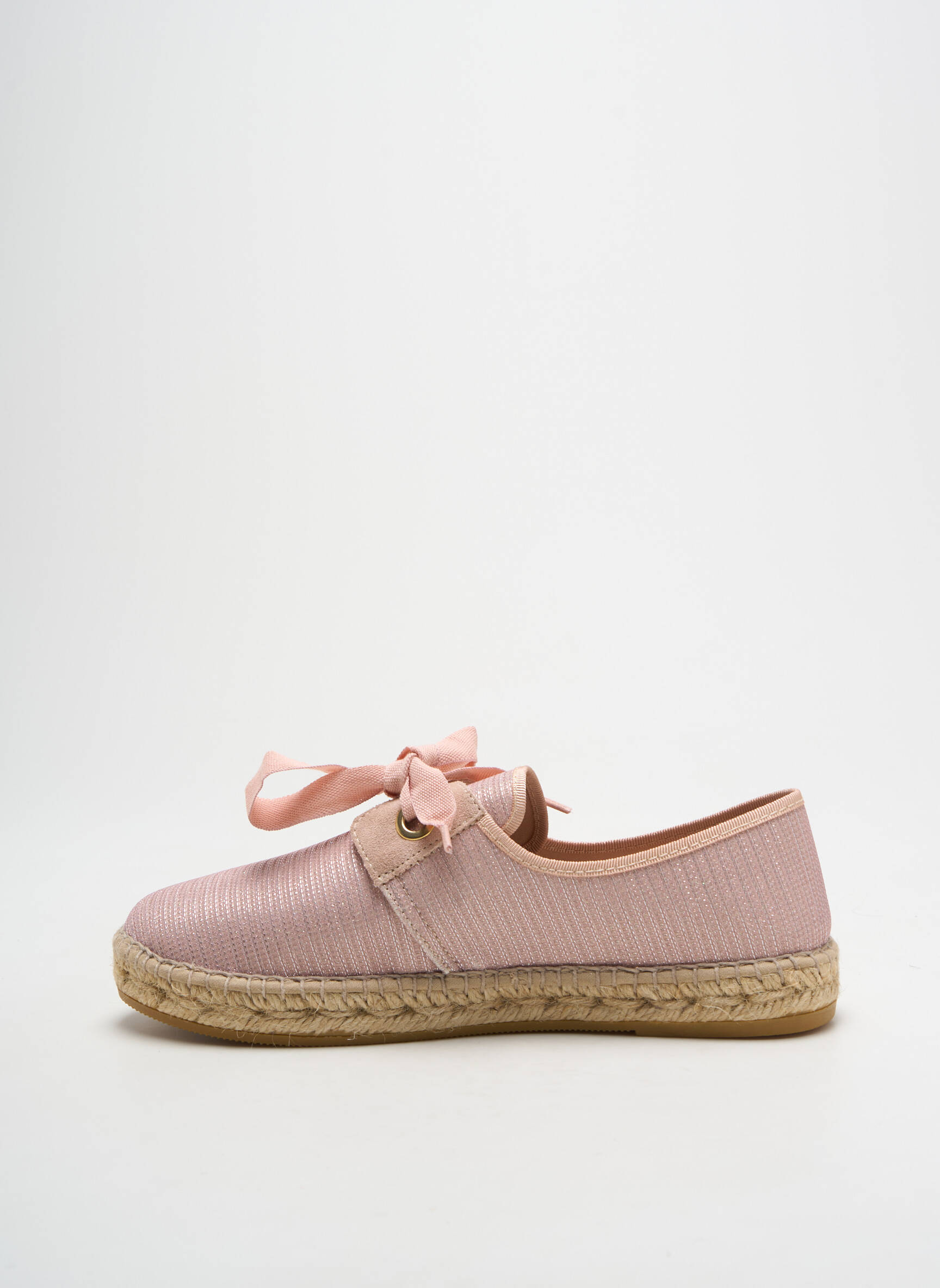 Espadrilės satino audinys plokščias kulnas iki 3 cm rožinė LA MAISON DE L'ESPADRILLE moteris