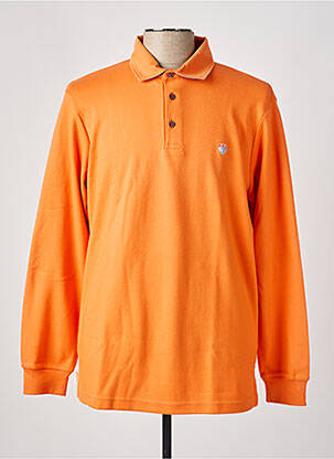 Polo ilgos rankovės ilgos rankovės oranžinė ETHNIC BLUE vyras