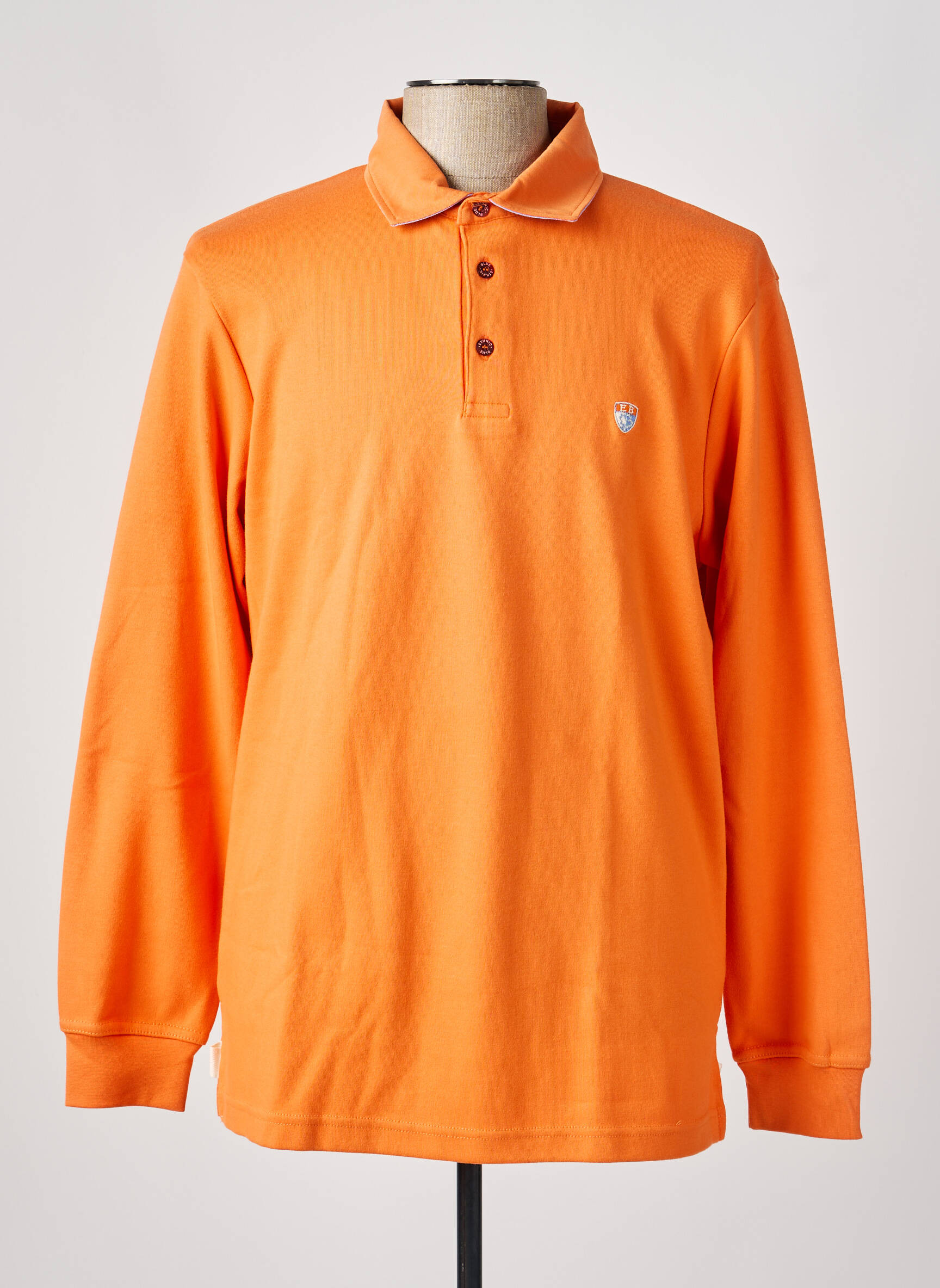 Polo ilgos rankovės ilgos rankovės oranžinė ETHNIC BLUE vyras
