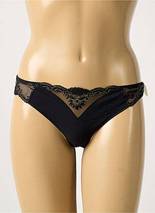 Tanga tamprumas juodas LOUISA BRACQ moteris