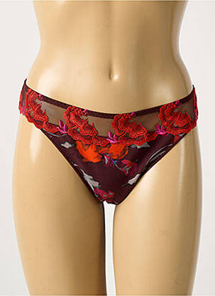 Tanga permatomas tiulis rudas SECRET D'EVA moteris