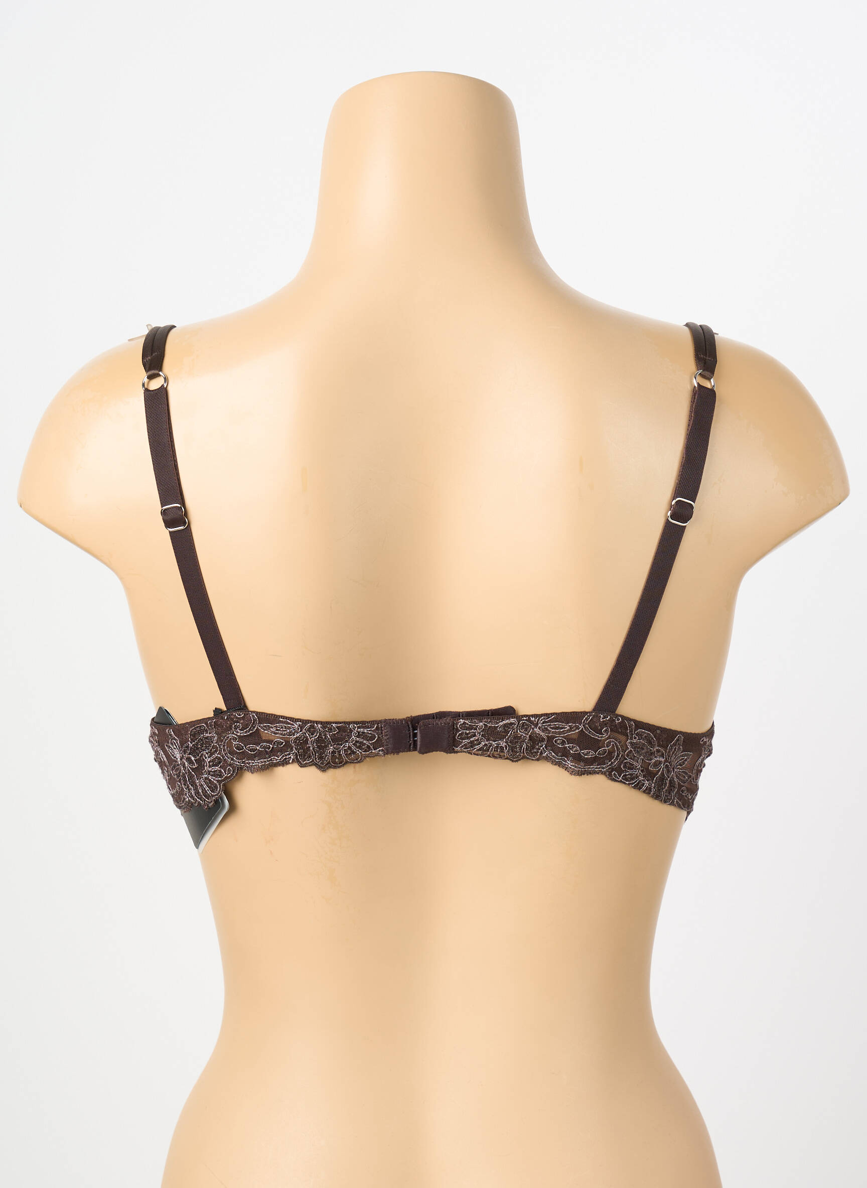Liemenėlė push-up liemenėlė su aukštu palaikymu push-up liemenėlė su aukštu palaikymu rudas AMBRA moteris