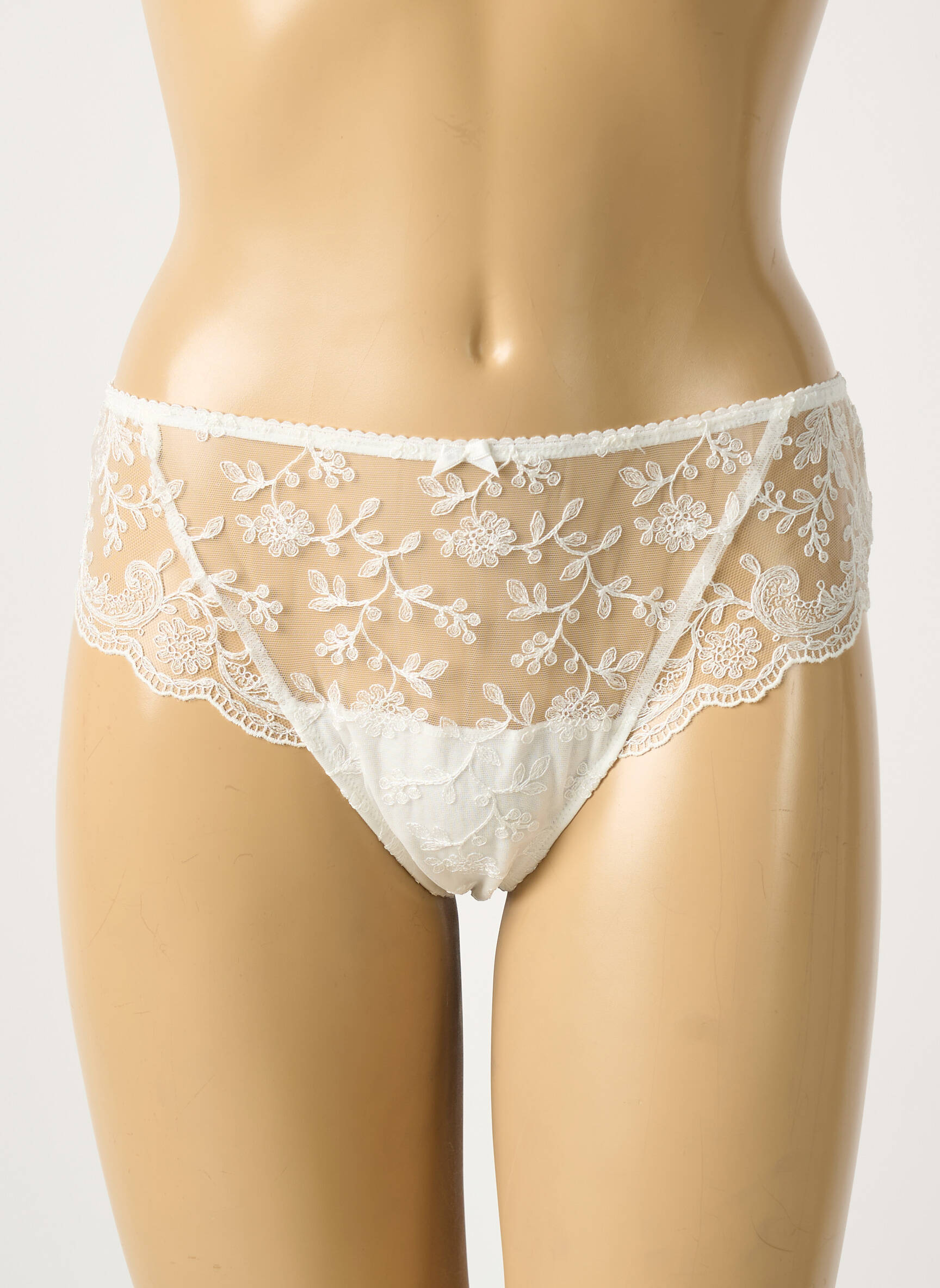 Tanga tanga baltas AMBRA moteris