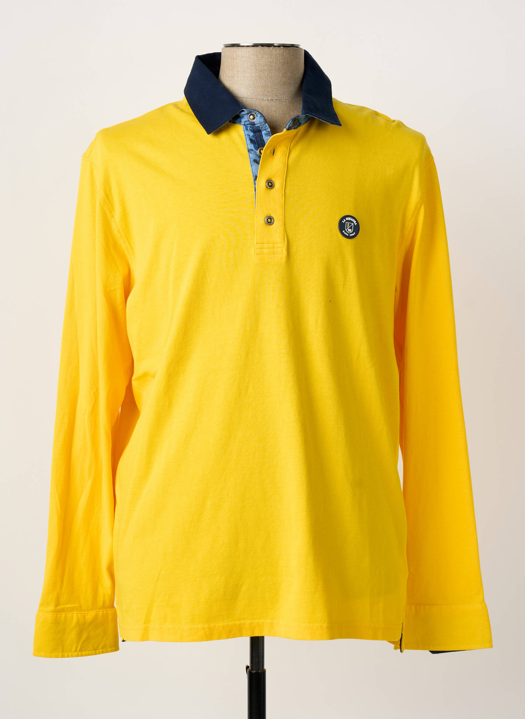 Polo jersey audinys be rankų geltona LA SQUADRA vyras