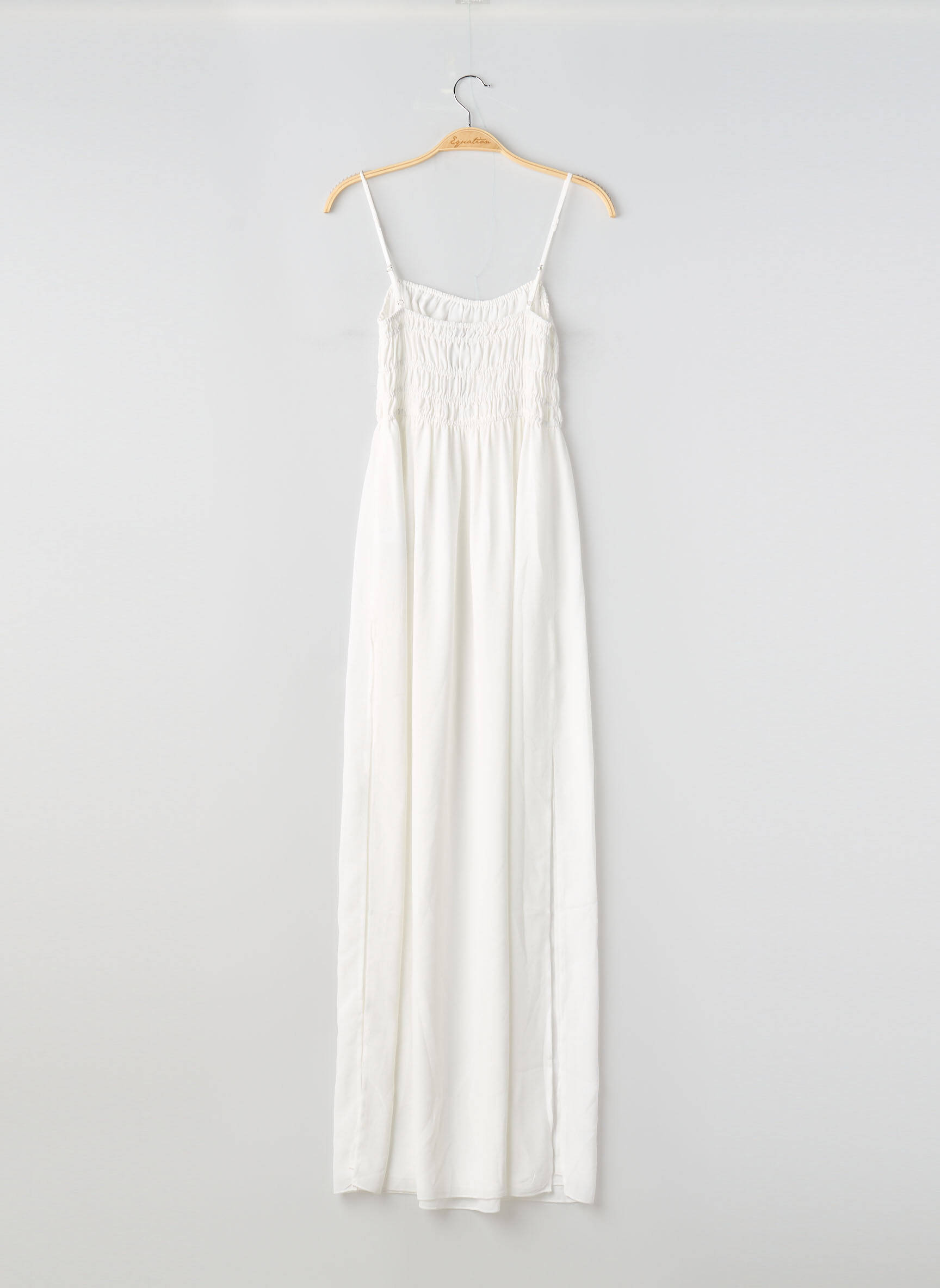 Ilga suknelė krepos audinys plonos dirželiai baltas OH POLLY moteris