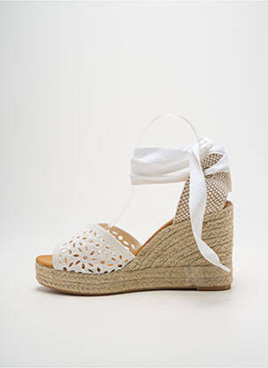 Espadrilės šnervių uždarymas kulnas nuo 7 iki 9 cm baltas MAYPOL moteris