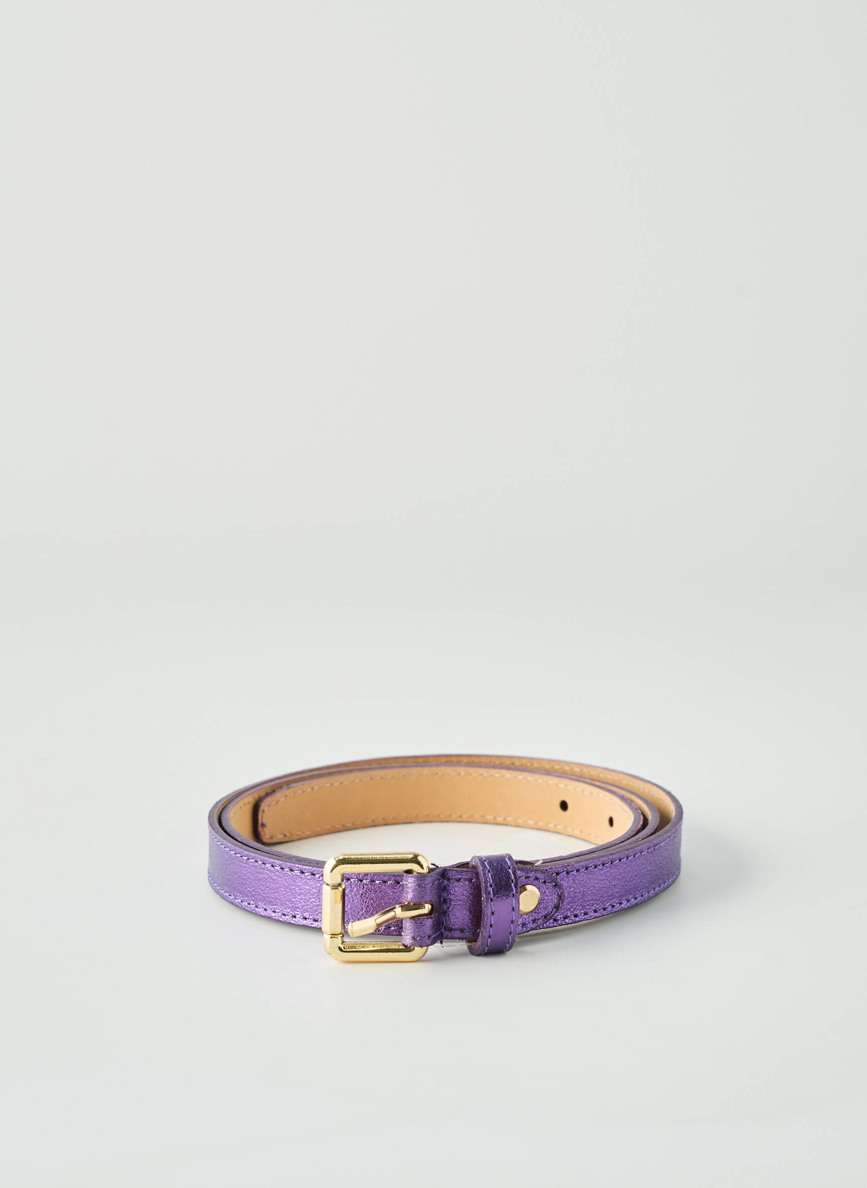Diržas satino efektas violetinis CINNAMON moteris