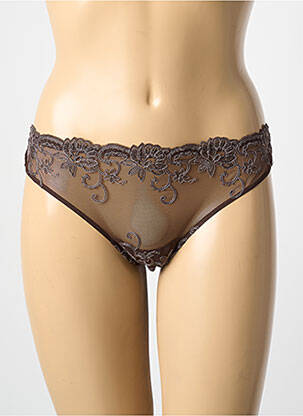 Tanga tamprumas rudas AMBRA moteris