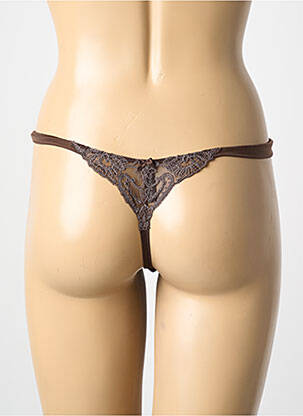 Tanga satino audinys rudas AMBRA moteris