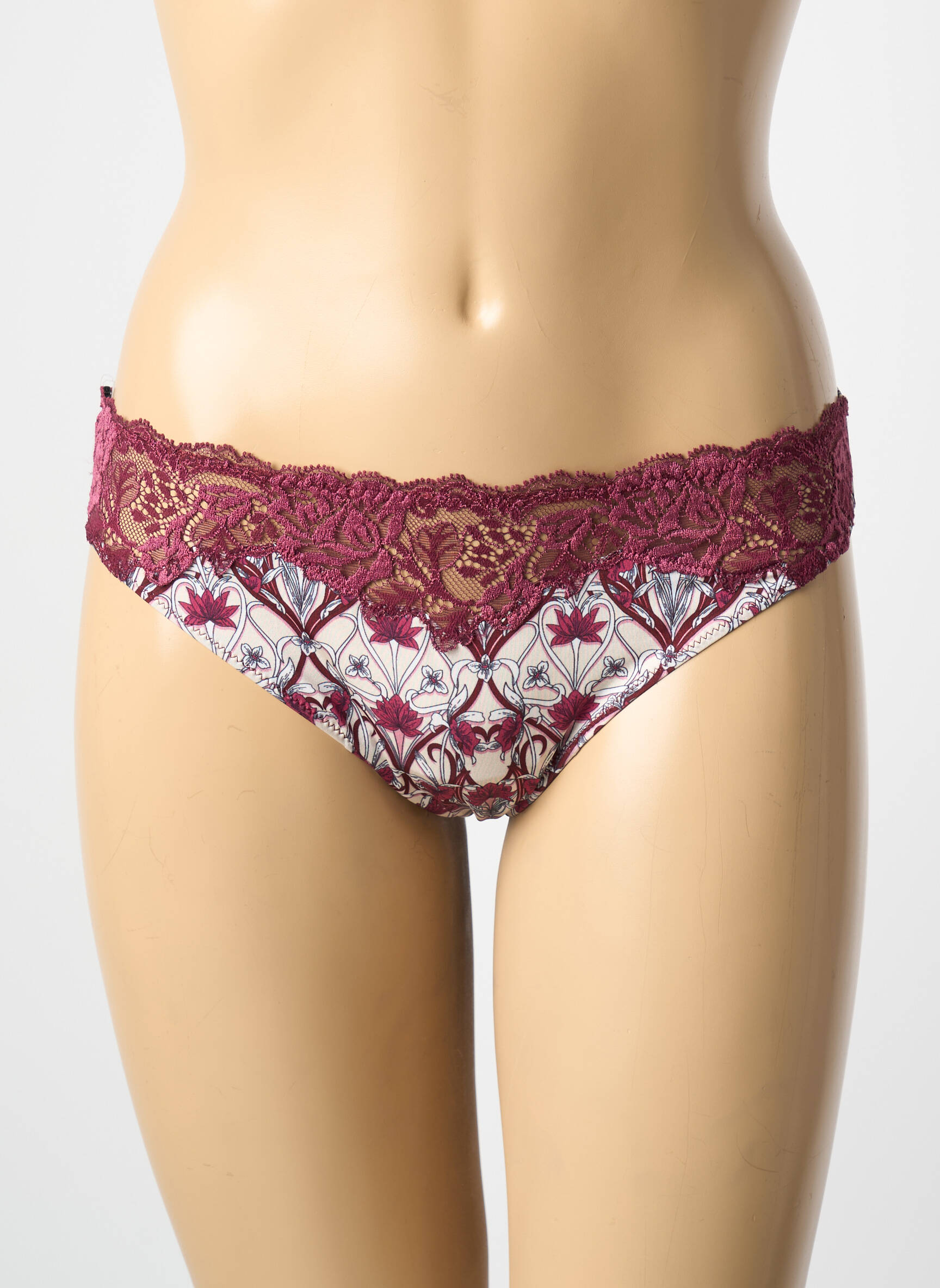 Tanga satino audinys raudona AMBRA moteris