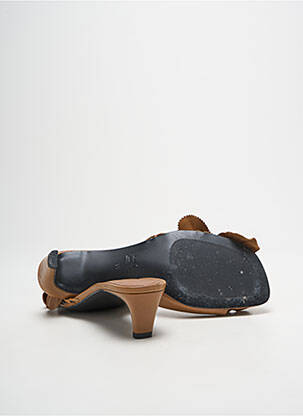 Mule/sabotai satino audinys kulnas nuo 4 iki 6 cm rudas MANGO moteris