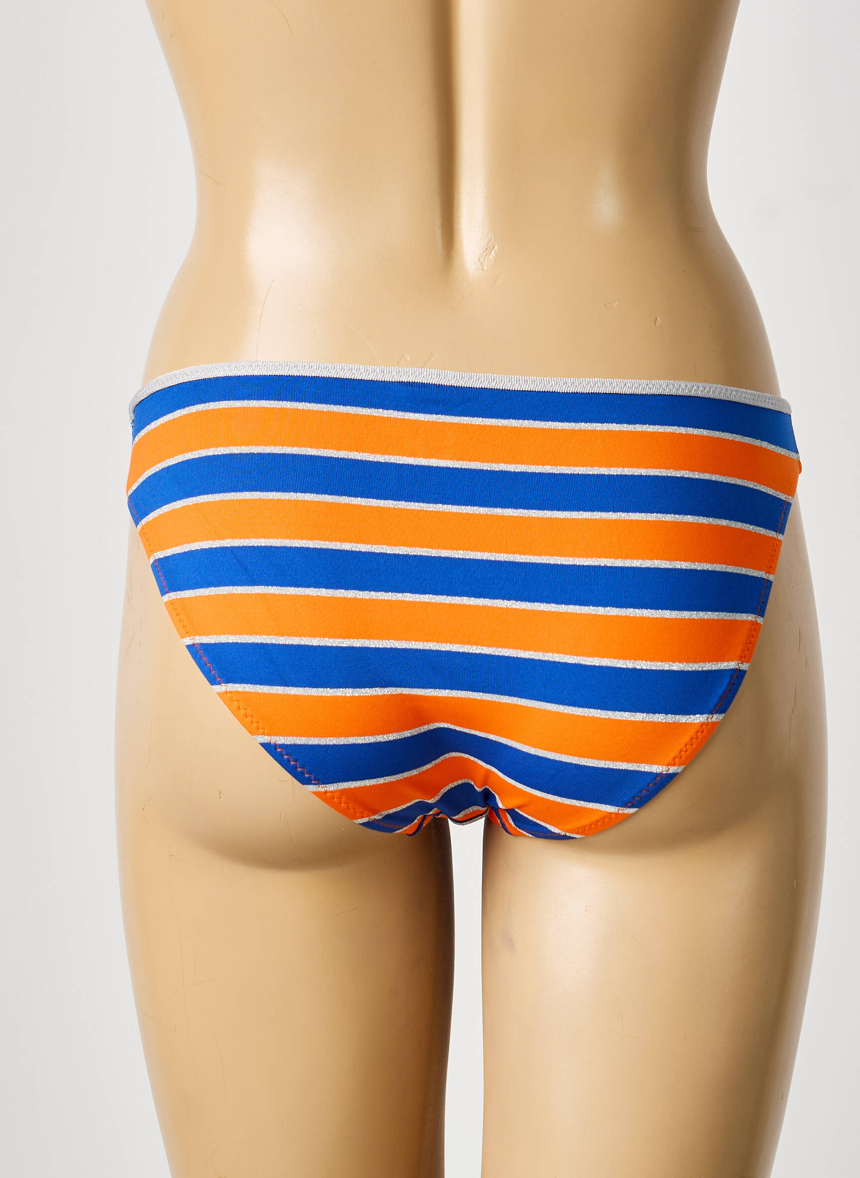 Maudymosi kelnaitės satino efektas kelnaitės oranžinė BIKINI BAR moteris