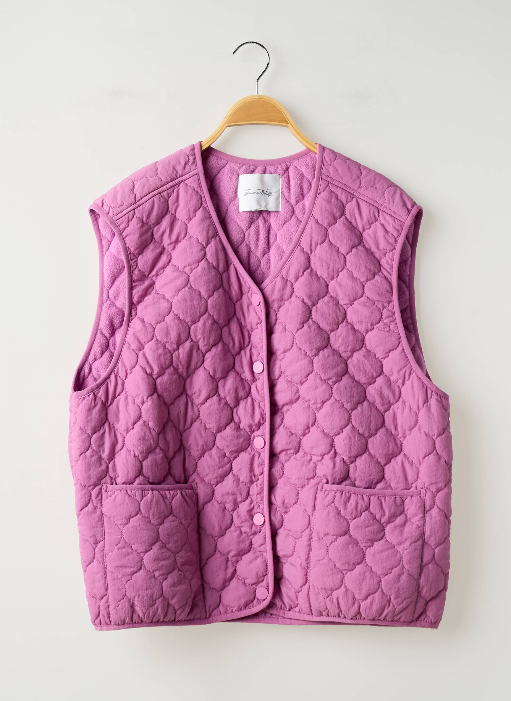 Pūkinė striukė kišenės be gobtuvų violetinis AMERICAN VINTAGE moteris