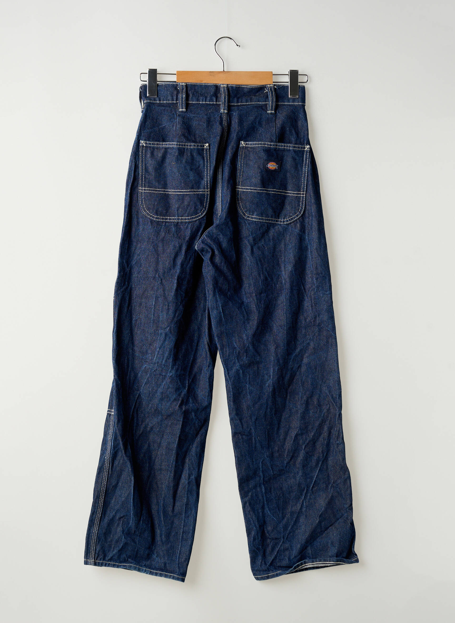 Tiesios kirpimo džinsai aukšta talija aukšta talija mėlyna DICKIES moteris