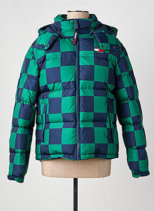 Pūkinė striukė kišenės su gobtuvu žalias TOMMY HILFIGER vyras