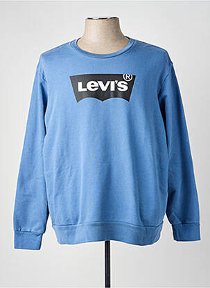 Mikroskopas floqué serigrafija ilgos rankovės mėlyna LEVI'S vyras