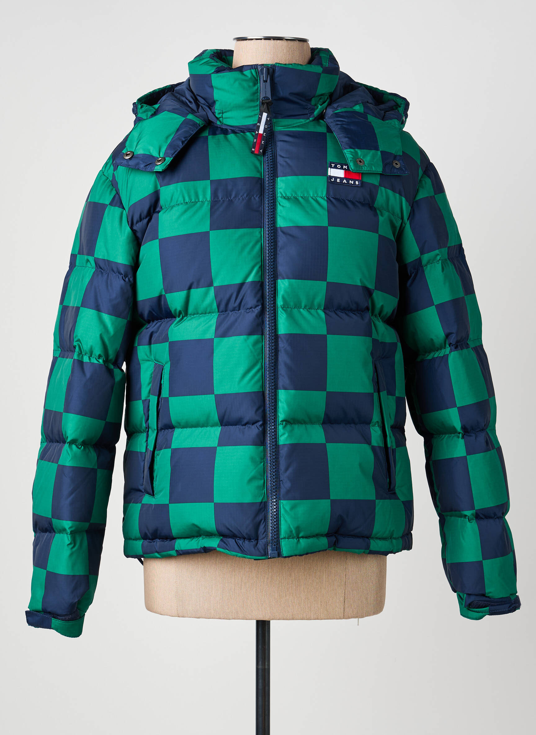Pūkinė striukė ilgos rankovės su gobtuvu žalias TOMMY HILFIGER vyras
