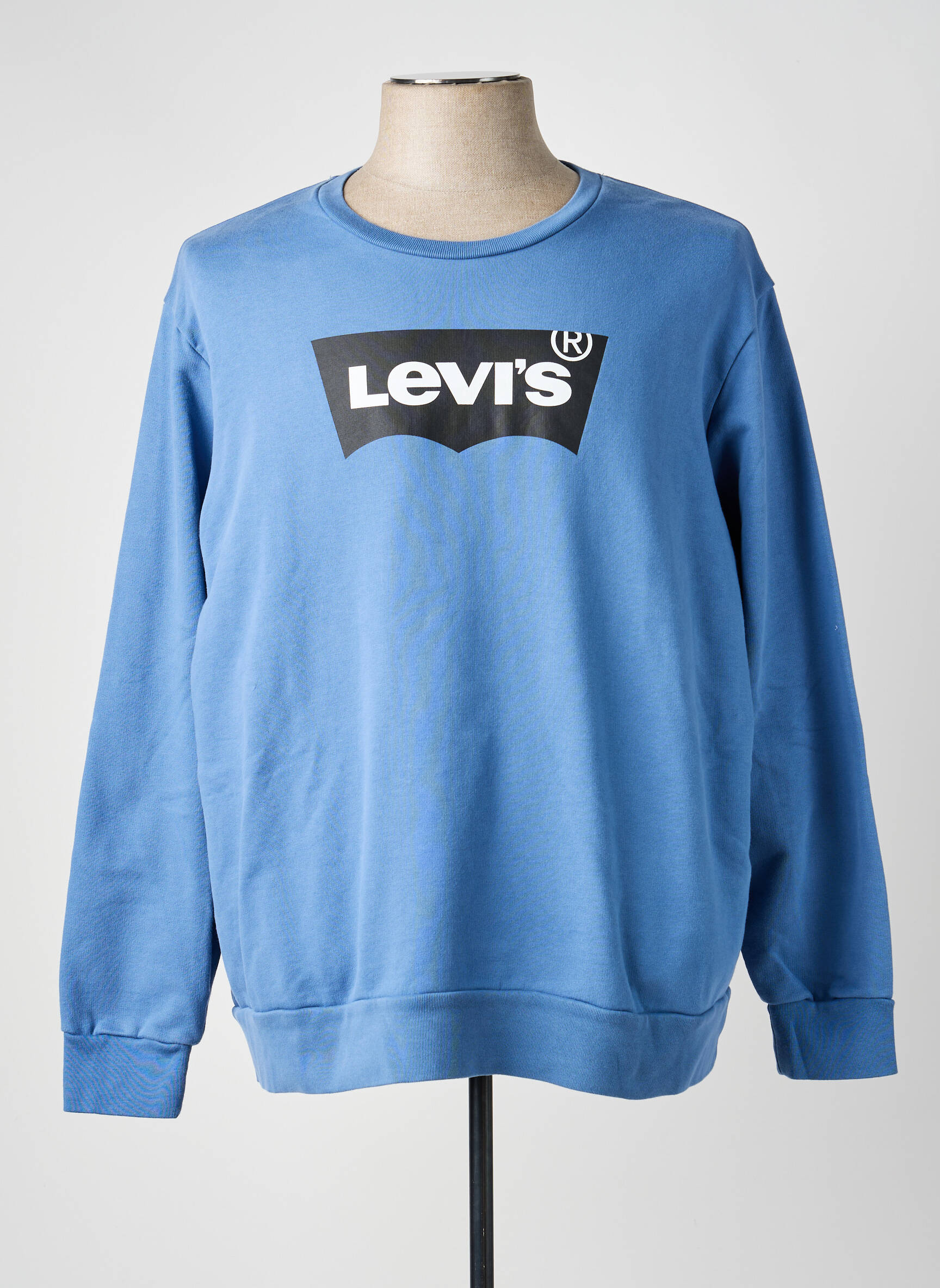 Mikroskopas floqué serigrafija ilgos rankovės mėlyna LEVI'S vyras