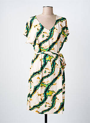 Pusilgių suknelė fantazijos raštas trumpas rankovės žalias IVY BEAU moteris