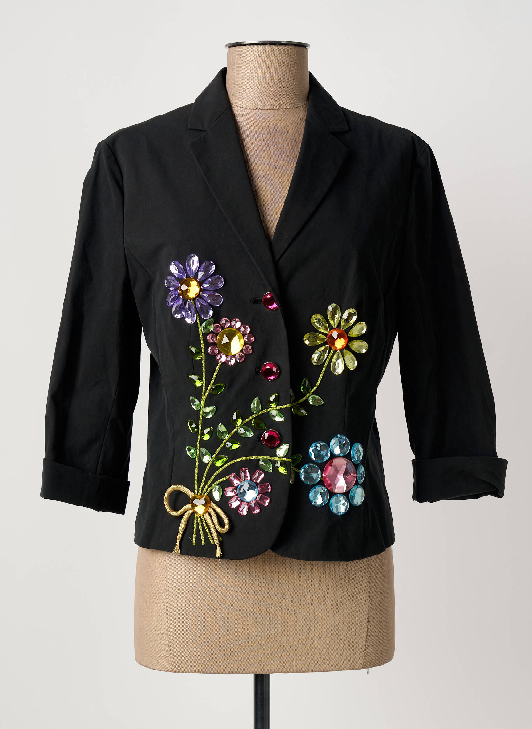 Švarkas centrinė iškirptė juodas MOSCHINO moteris