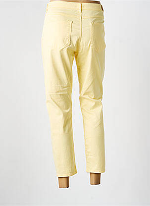 Lieknos kelnės popelinos audinys, kuris pasižymi lygiu ir tankiu paviršiumi. normala dydis geltona KANOPE moteris