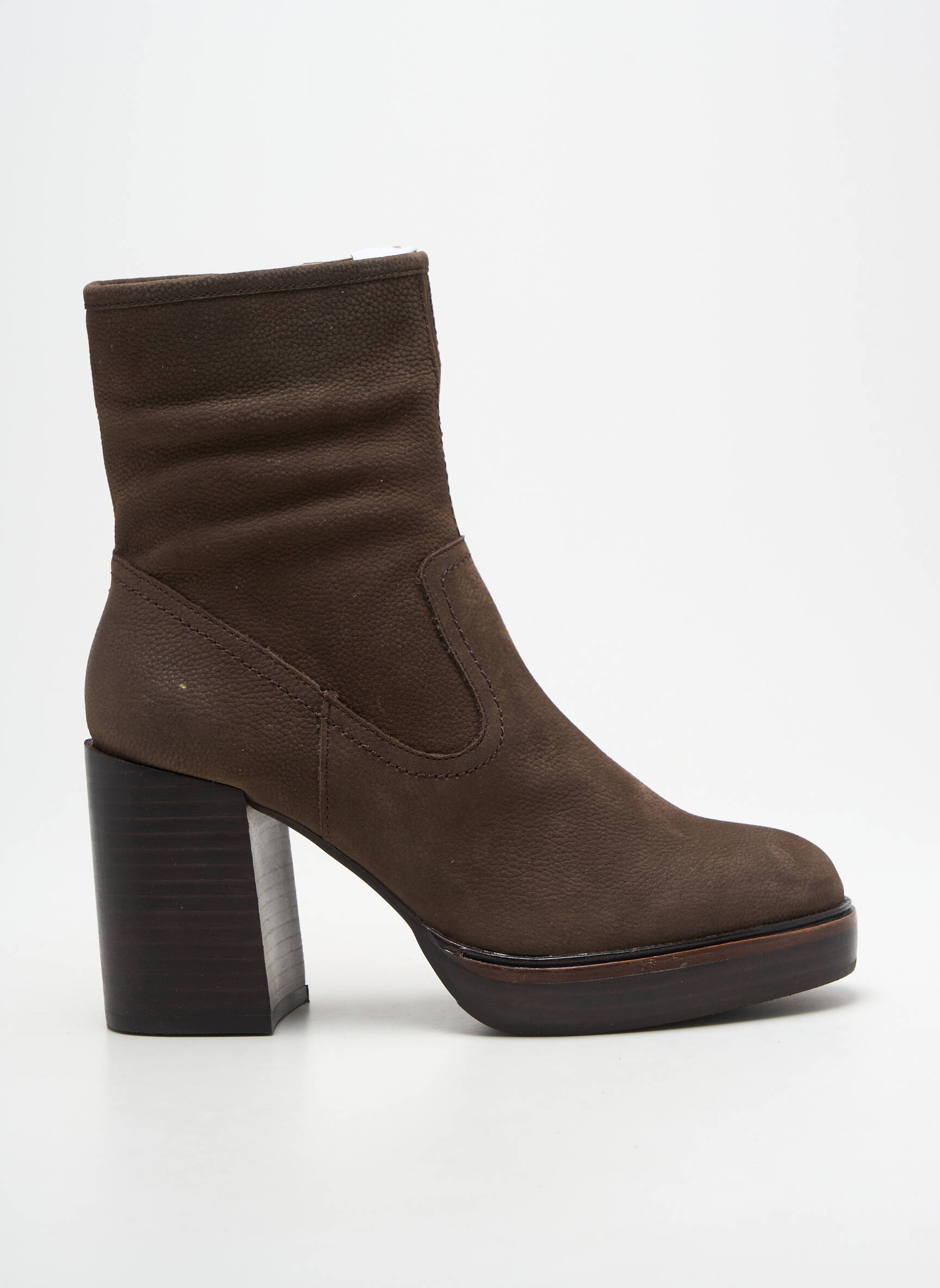 Batai/botai lygus audinys kulnas nuo 7 iki 9 cm rudas EMILIE KARSTON moteris