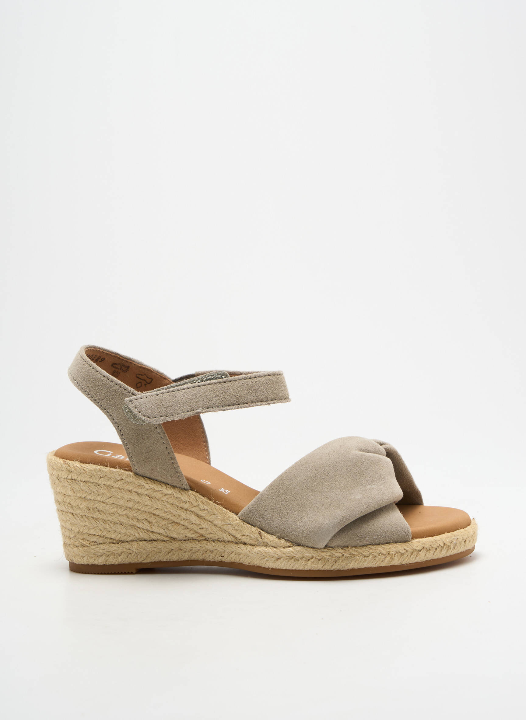 Espadrilės nubuko audinys kulnas nuo 4 iki 6 cm pilka GABOR moteris