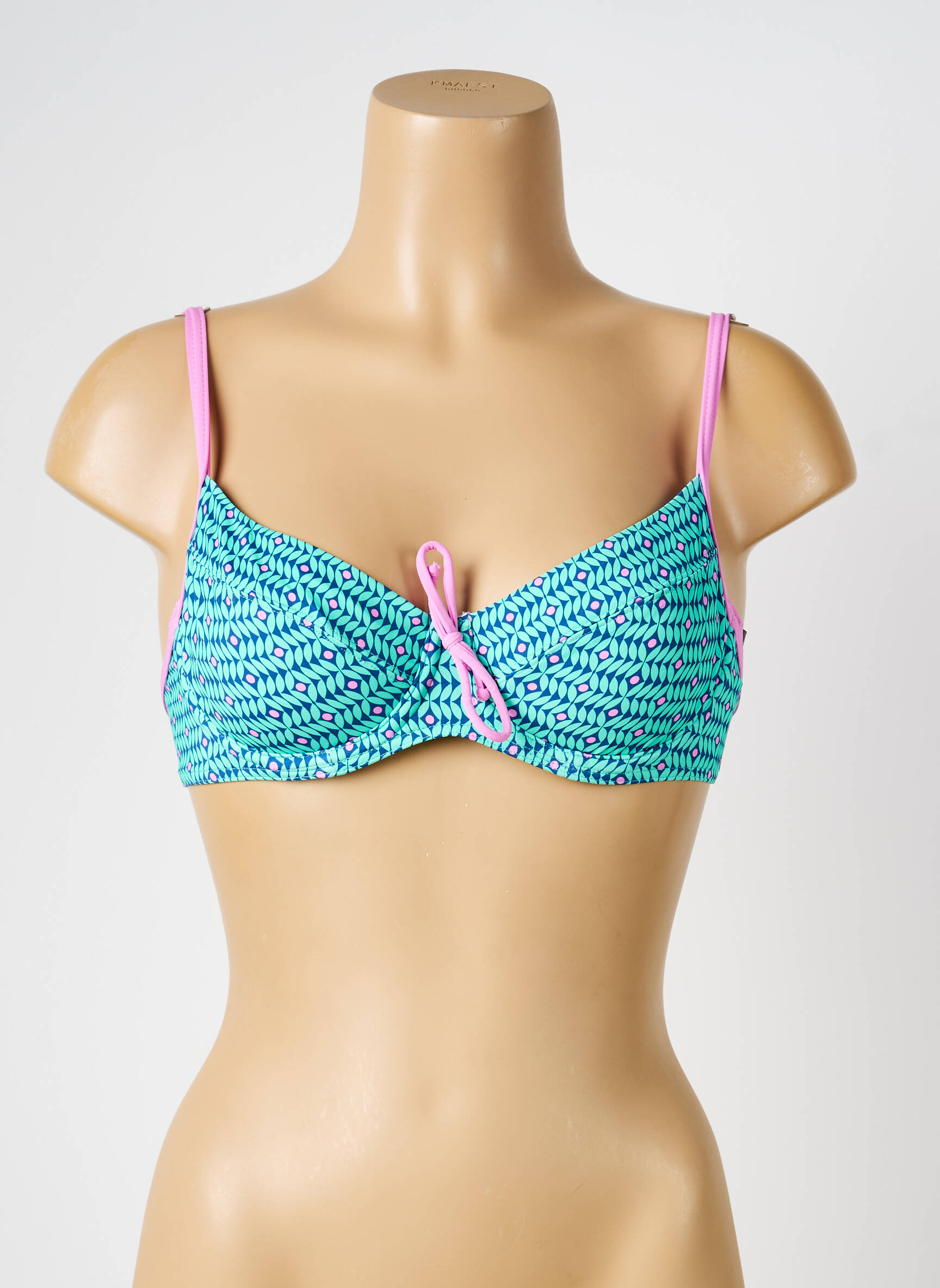 Maudymosi viršūnė tamprumas aukštas balkoninis liemenėlė žalias BIKINI BAR moteris