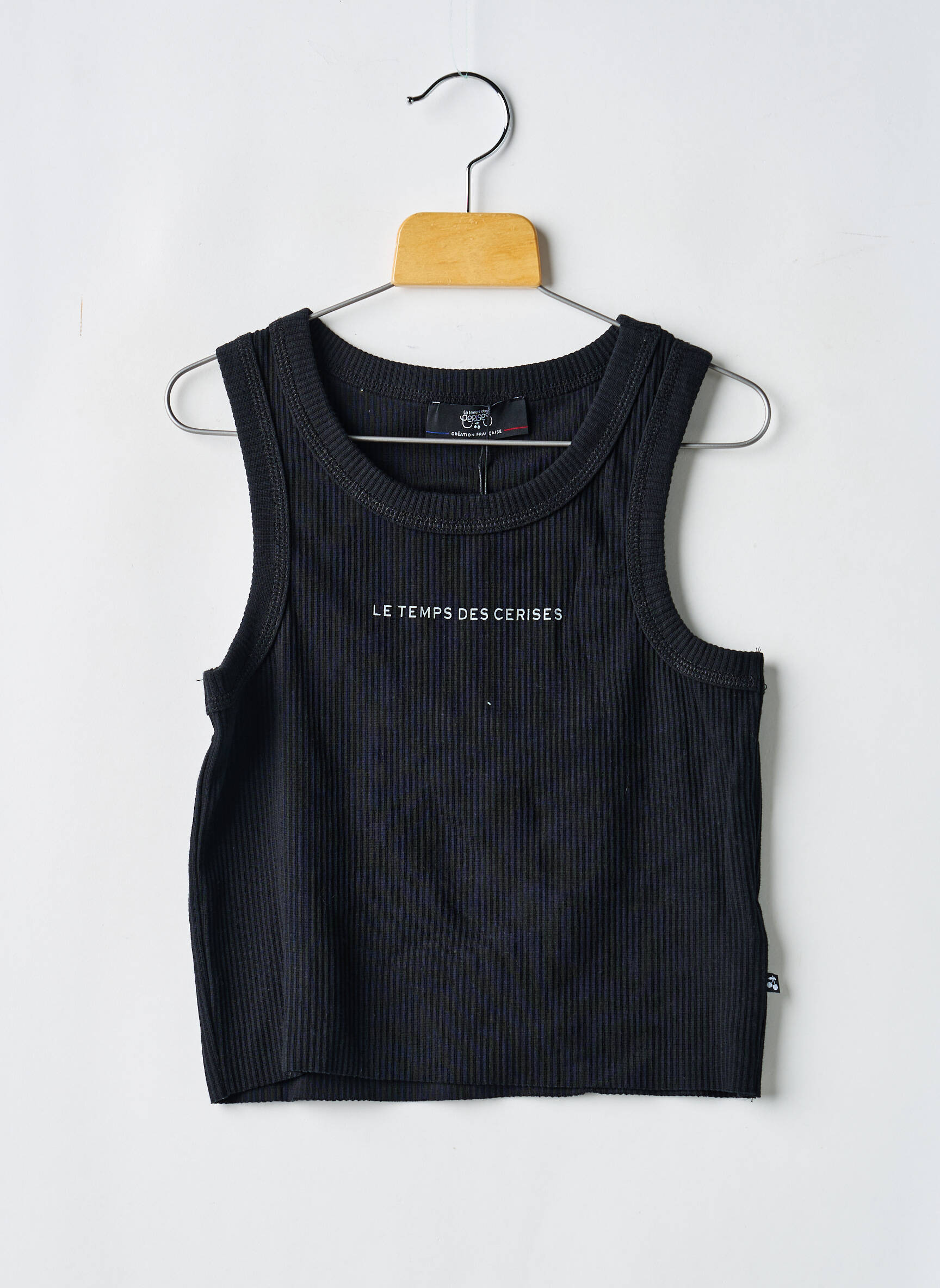 Viršūnė tiesi kirpimas plonos dirželiai juodas LE TEMPS DES CERISES mergina
