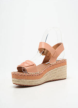 Espadrilės satino audinys kulnas nuo 7 iki 9 cm rožinė PEPE JEANS moteris