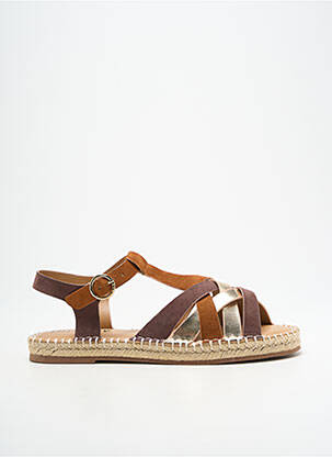 Espadrilės satino audinys plokščias kulnas iki 3 cm rudas ARMISTICE moteris
