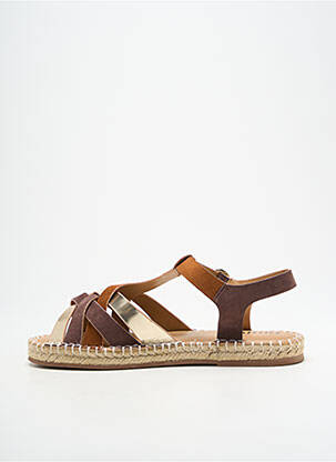 Espadrilės satino audinys plokščias kulnas iki 3 cm rudas ARMISTICE moteris