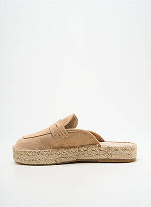 Espadrilės apvalus mygtukas plokščias kulnas iki 3 cm bežinis VANESSA WU moteris