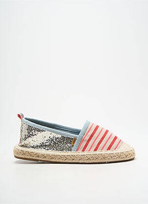 Espadrilės apvalus mygtukas plokščias kulnas iki 3 cm sidabrinė ONLY moteris