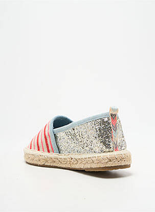 Espadrilės apvalus mygtukas plokščias kulnas iki 3 cm sidabrinė ONLY moteris