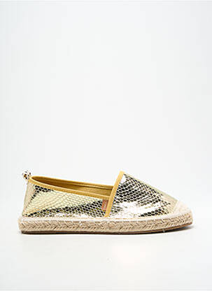 Espadrilės satino audinys plokščias kulnas iki 3 cm auksas ONLY moteris