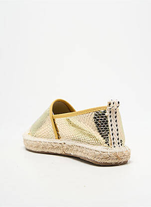 Espadrilės satino audinys plokščias kulnas iki 3 cm auksas ONLY moteris