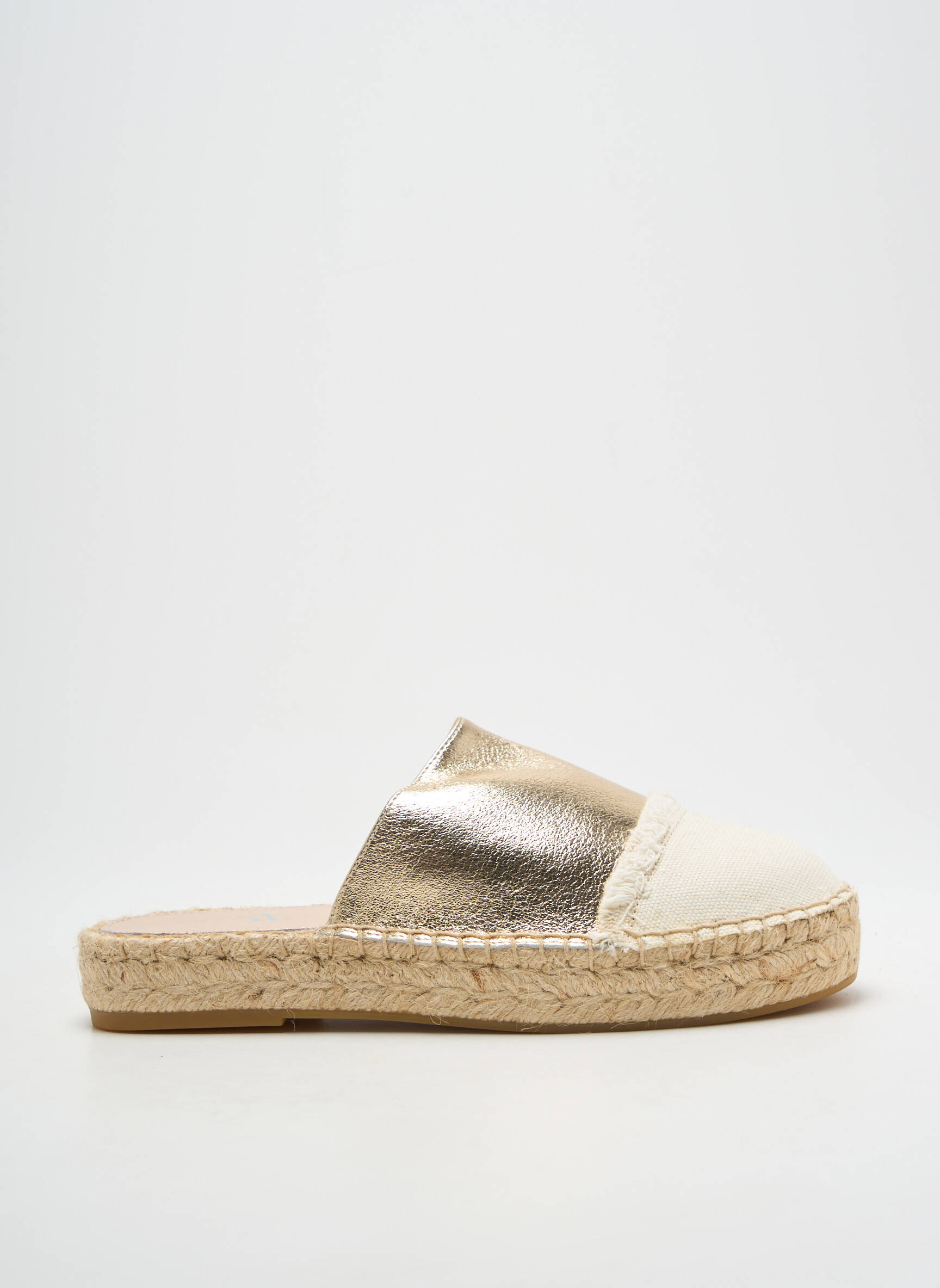Espadrilės satino audinys plokščias kulnas iki 3 cm auksas VANESSA WU moteris