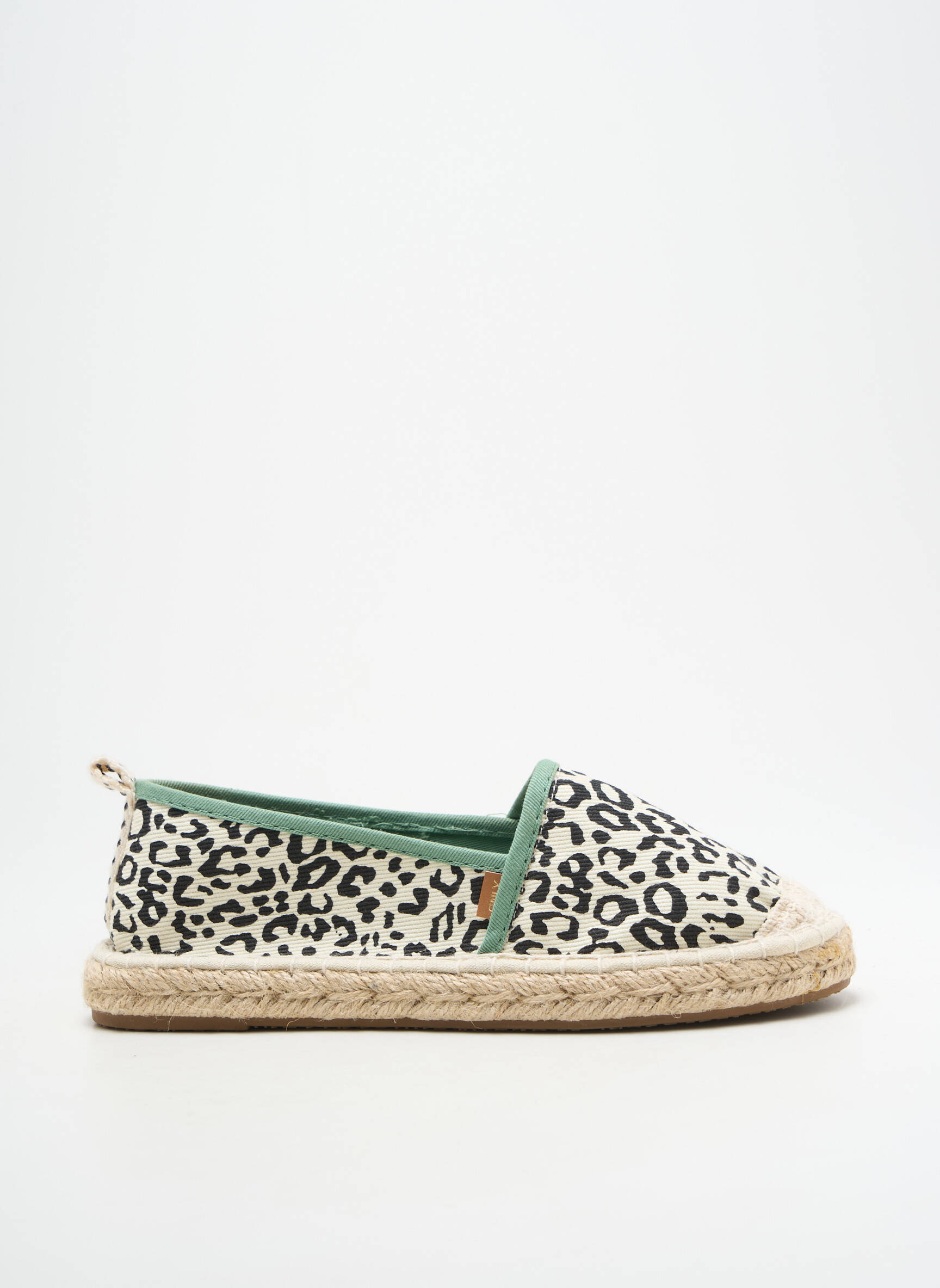 Espadrilės apvalus mygtukas plokščias kulnas iki 3 cm žalias ONLY moteris