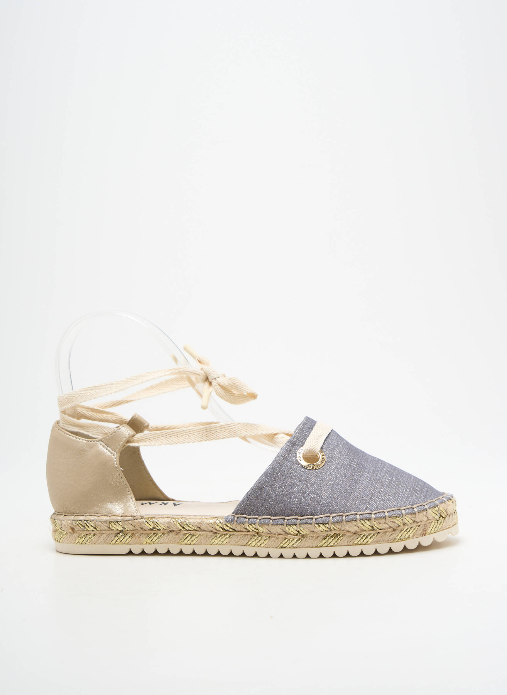 Espadrilės šnervių uždarymas plokščias kulnas iki 3 cm auksas ARMISTICE moteris
