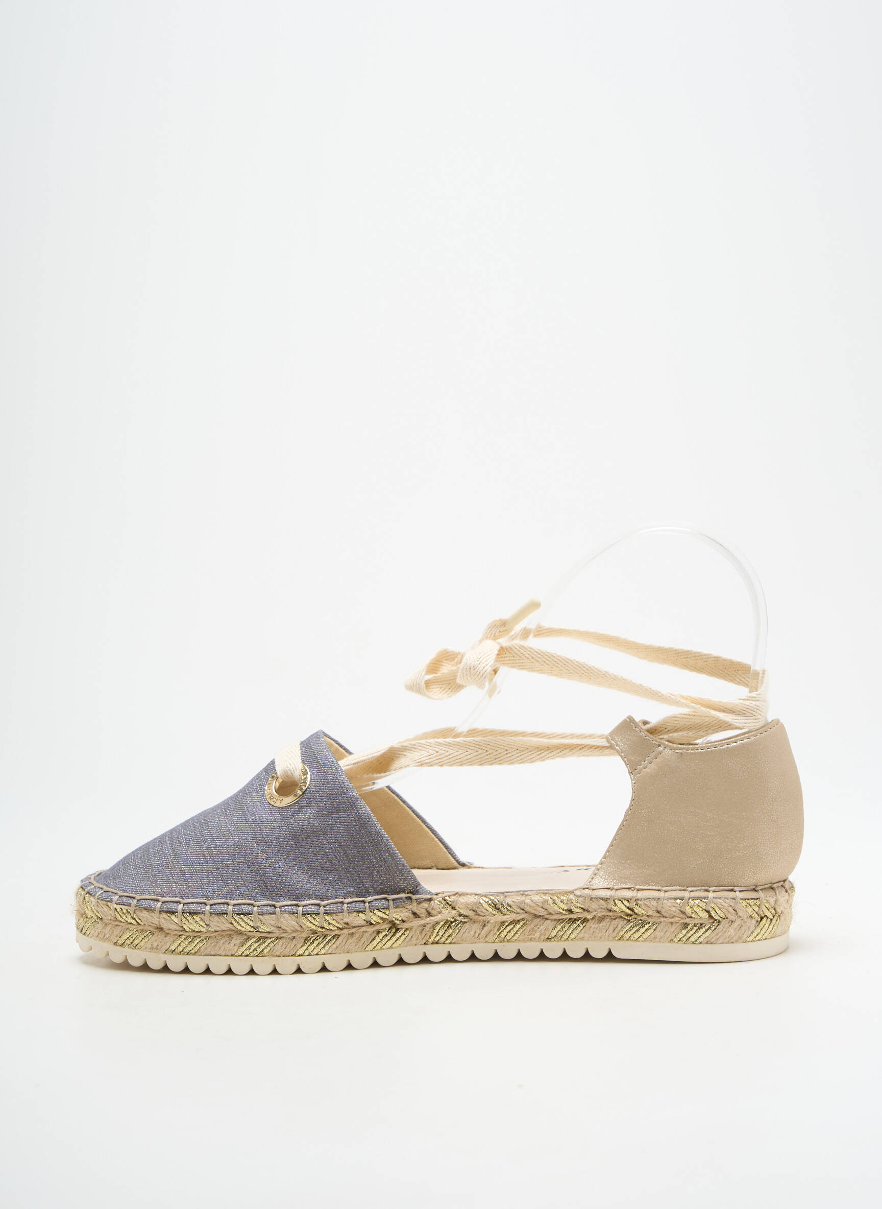 Espadrilės šnervių uždarymas plokščias kulnas iki 3 cm auksas ARMISTICE moteris