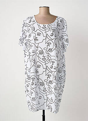 Trumpa suknelė be rankų be rankų baltas NEW COLLECTION moteris
