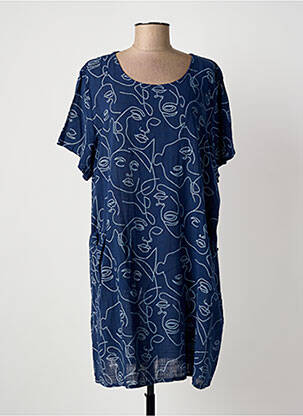 Trumpa suknelė trumpas rankovės trumpas rankovės mėlyna NEW COLLECTION moteris
