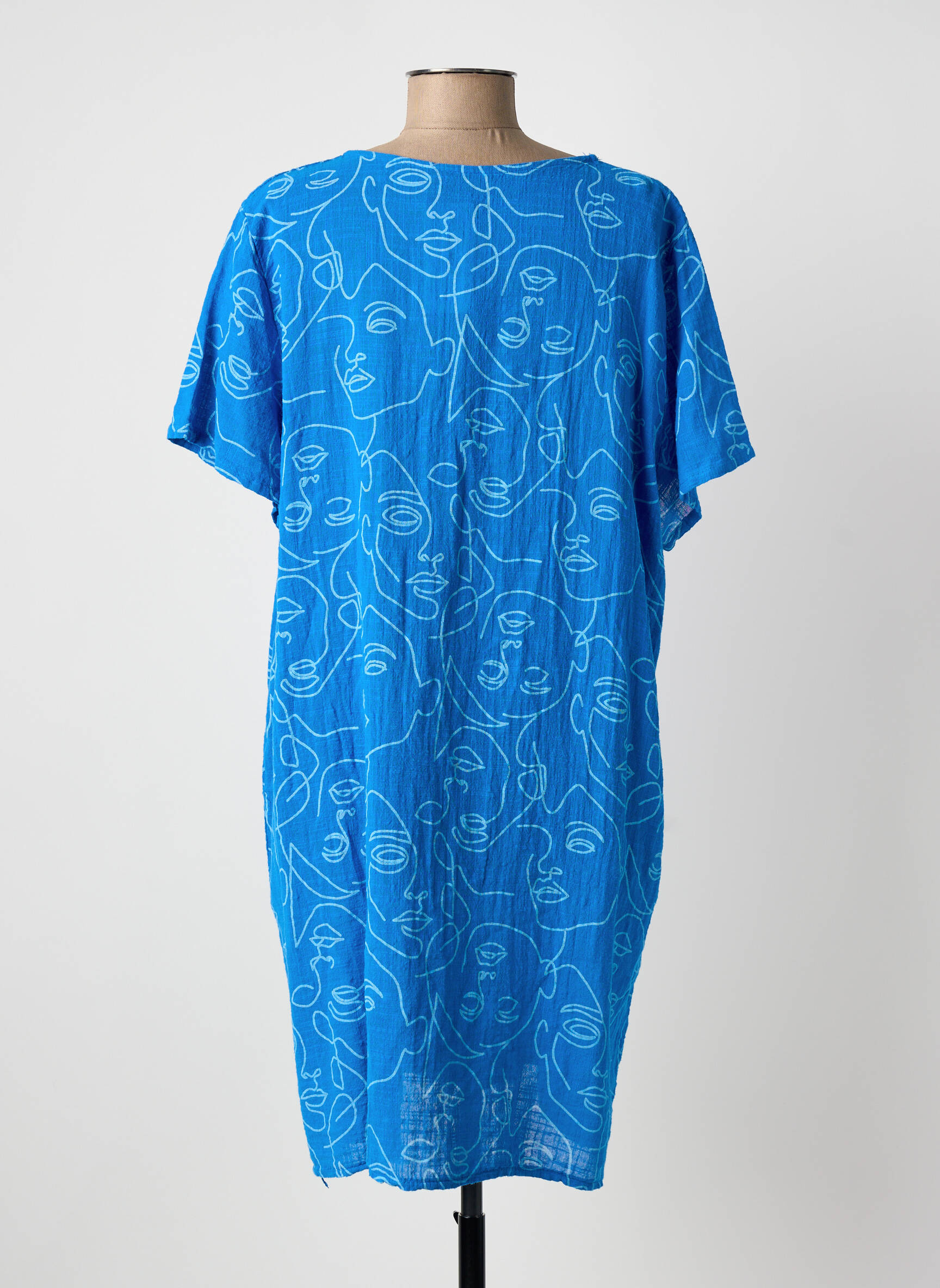 Trumpa suknelė trumpas rankovės trumpas rankovės šviesiai mėlyna NEW COLLECTION moteris