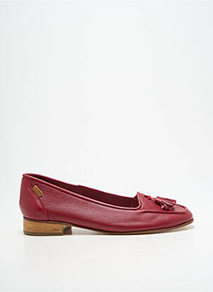 Balerinos lygus audinys plokščias kulnas iki 3 cm raudona MADE IN ROMANS moteris