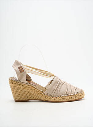Espadrilės apvalus mygtukas kulnas nuo 7 iki 9 cm bežinis MONTANE moteris