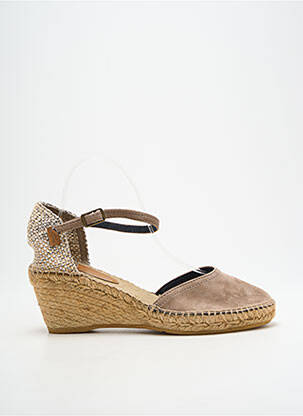 Espadrilės apvalus mygtukas kulnas nuo 7 iki 9 cm bežinis MONTANE moteris